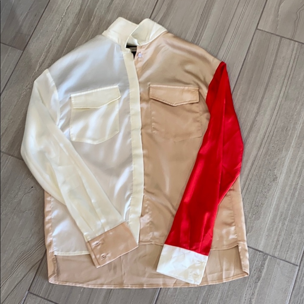 Avantlook button up silk shirt